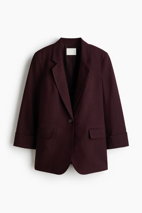 Linen-blend Blazer