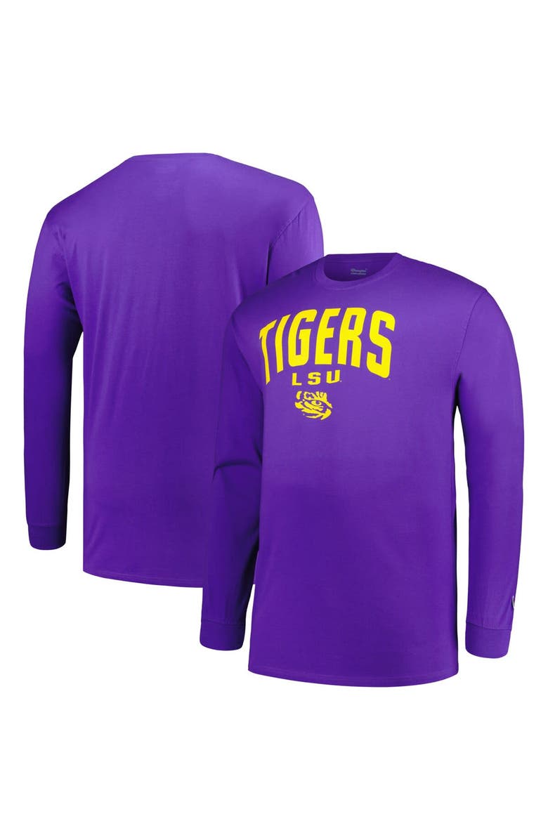 Champion Men's Champion Purple LSU Tigers Big & Tall Arch Long Sleeve T-Shirt, Main, color, 
