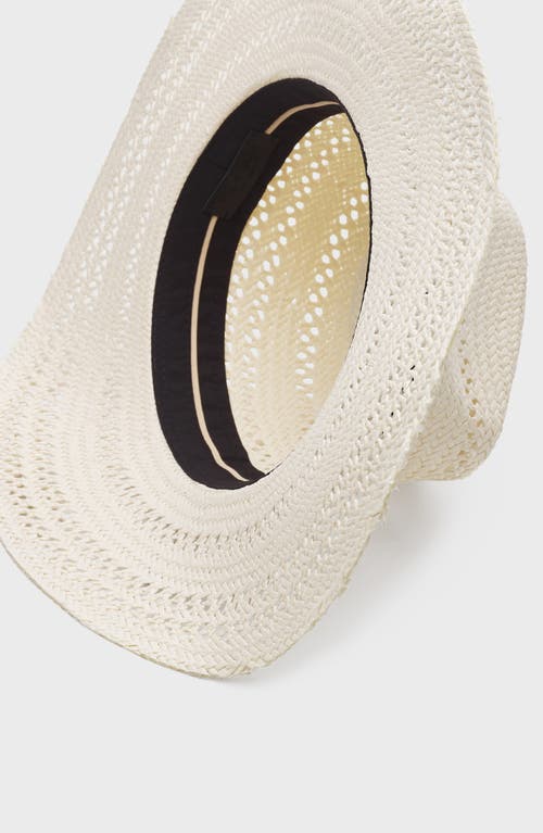 Rag & Bone Elle Woven Paper Fedora In Ivory