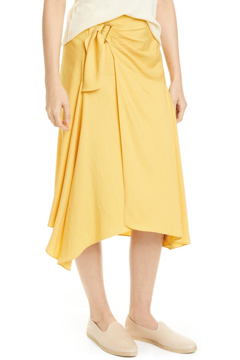 Side Buckle Drape Skirt, Alternate, color, LEMON GLAZE