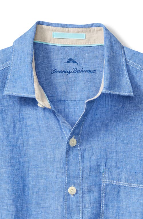 Tommy Bahama Paradise Breezer Linen Shirt In Victoria Blue