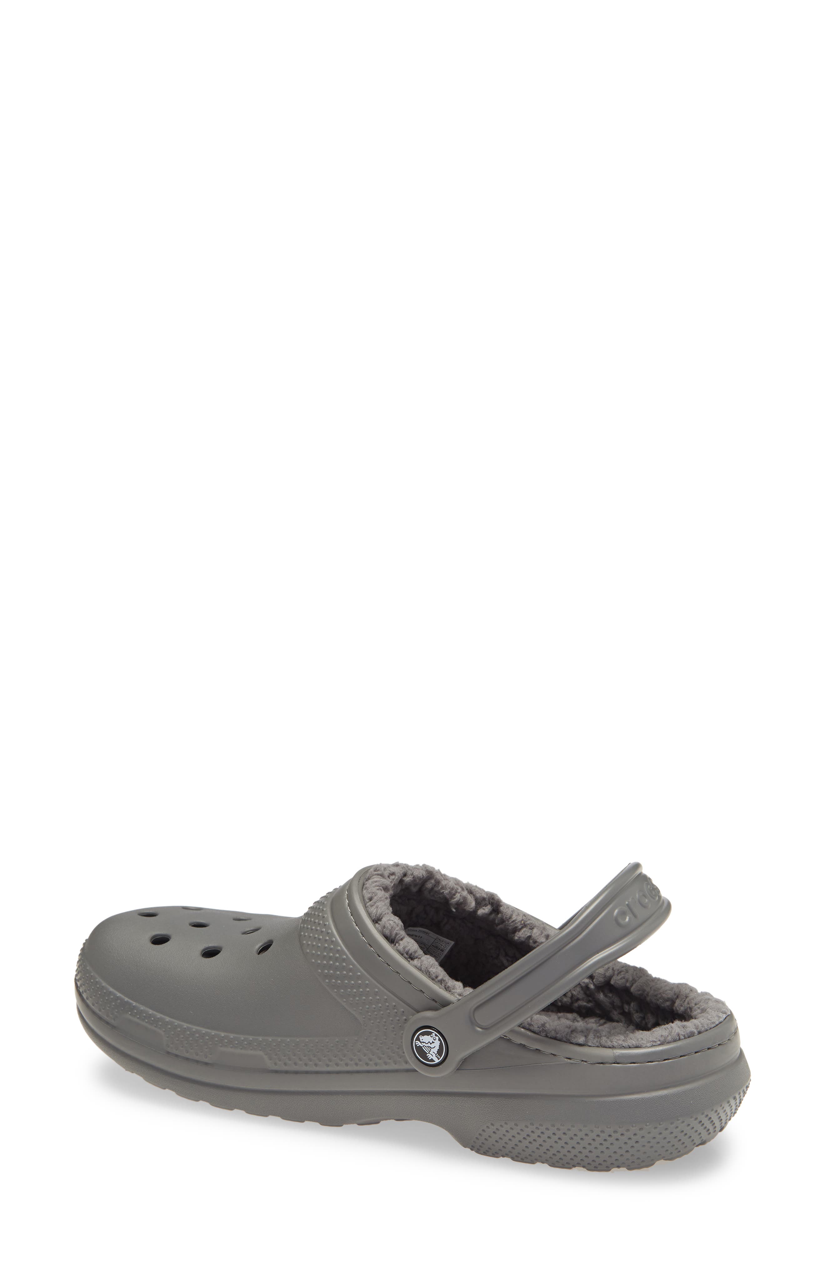 CROCS™ Classic Lined Slipper, Alternate, color, SLATE GREY/ SMOKE