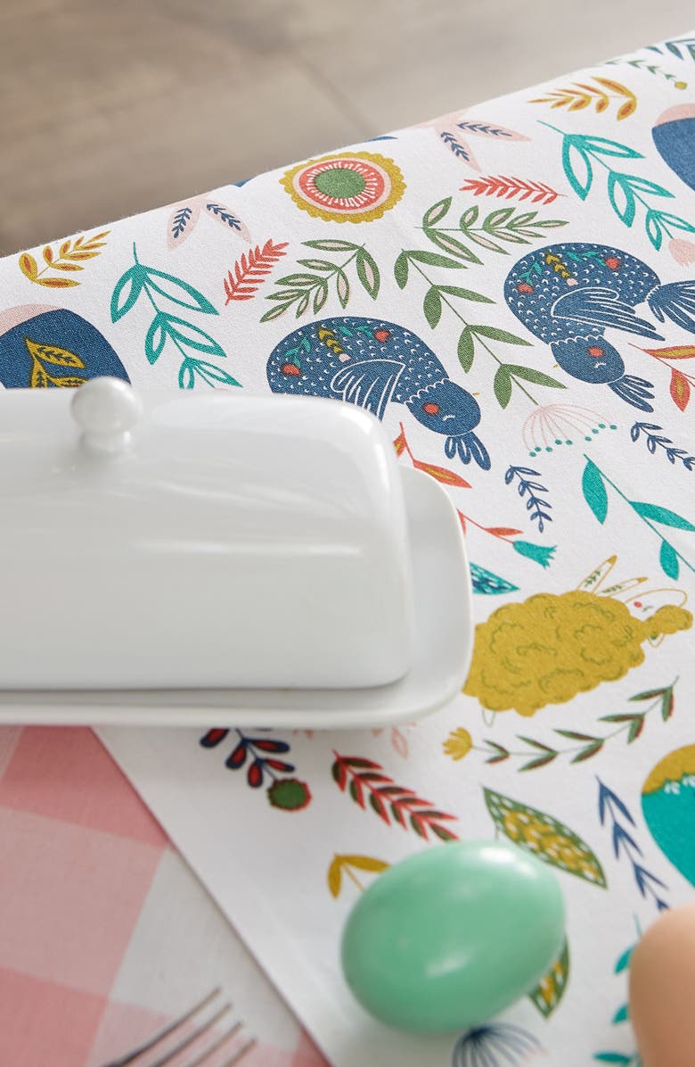 Design Imports Easter Folk Embellished Table Runner, Alternate, color, Multi