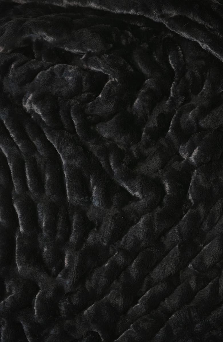 Minky Couture Hugs Black Blanket, Alternate, color, Black