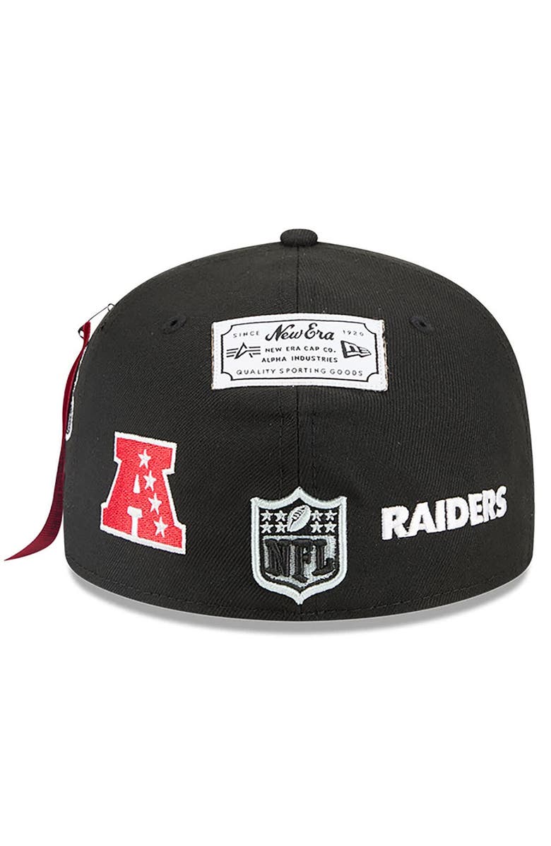 New Era x Alpha Industries Men's New Era x Alpha Industries Black Las Vegas Raiders 59FIFTY Fitted Hat, Alternate, color, Black