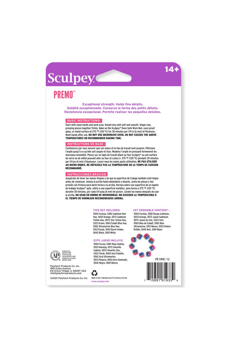 Sculpey Multipack, Classic Mixing Colors, 12 Shades, 1oz Bars, Alternate, color,