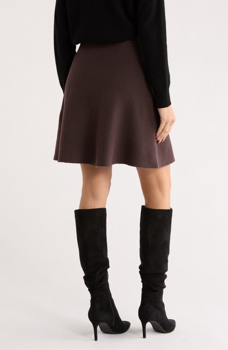 Bobeau A-Line Sweater Miniskirt, Alternate, color, Coffee