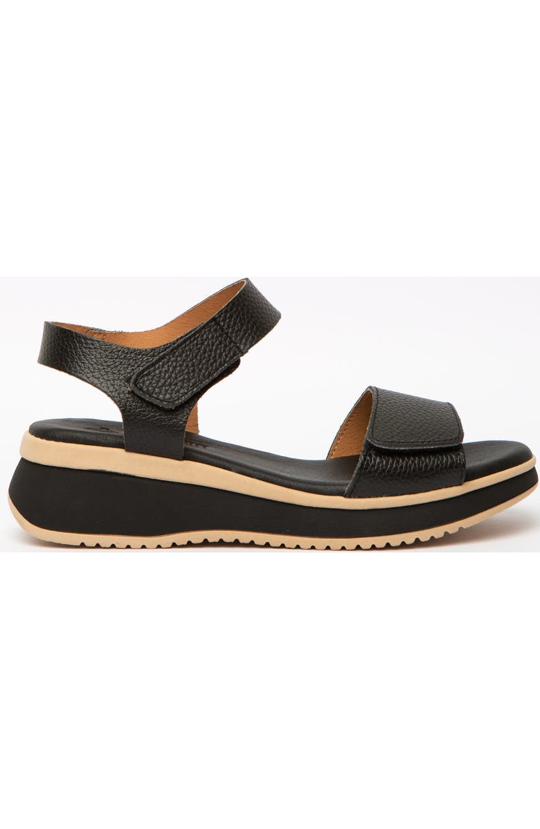 Menina Step Napoli Flat Sandal, Main, color, Black