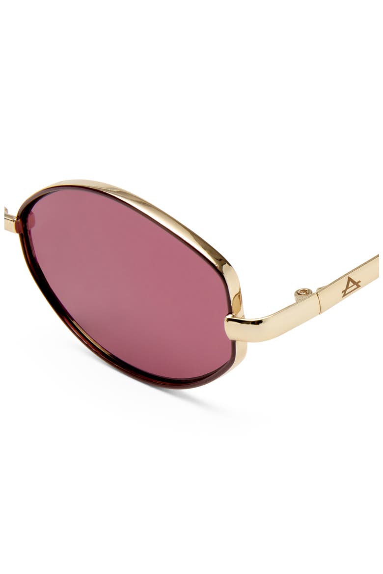 Objective 53mm Oval Sunglasses, Alternate, color, GOLD / BURGUNDY MONO