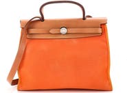 Pre-Owned Hermes Herbag Zip Leather and Toile 31