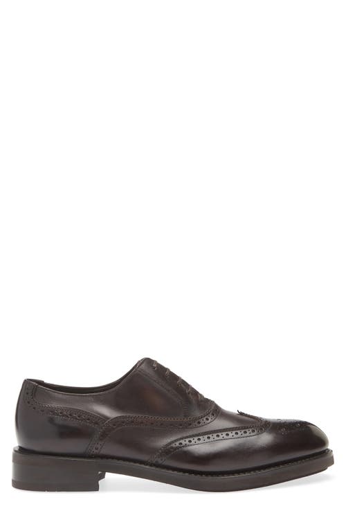 Ferragamo Gancini Leather Oxford Shoes In Black