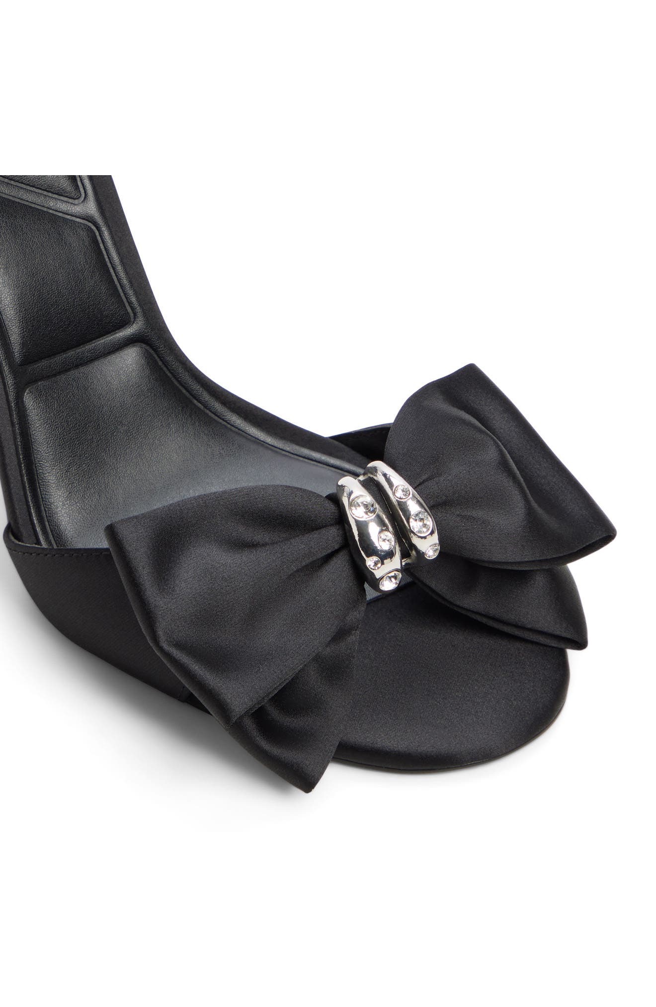 Cllarise Bow Sandal, Alternate, color, BLACK