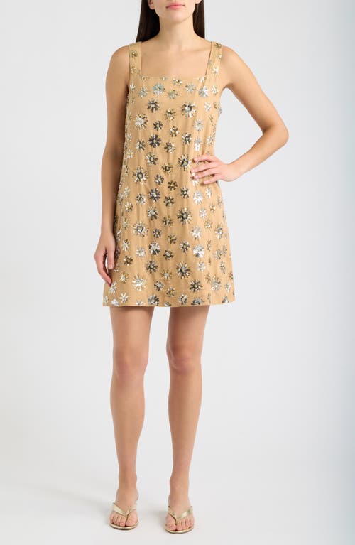Lilly Pulitzer® Tamala Sequin Shift Dress in Iced Latte Sparkler at Nordstrom, Size 2