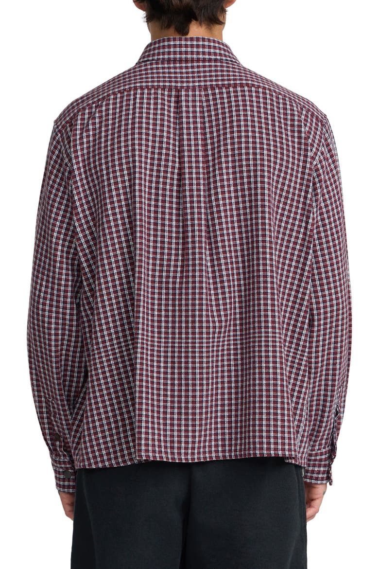 Big Flannel Snap Front Shirt, Alternate, color, RED EARTH