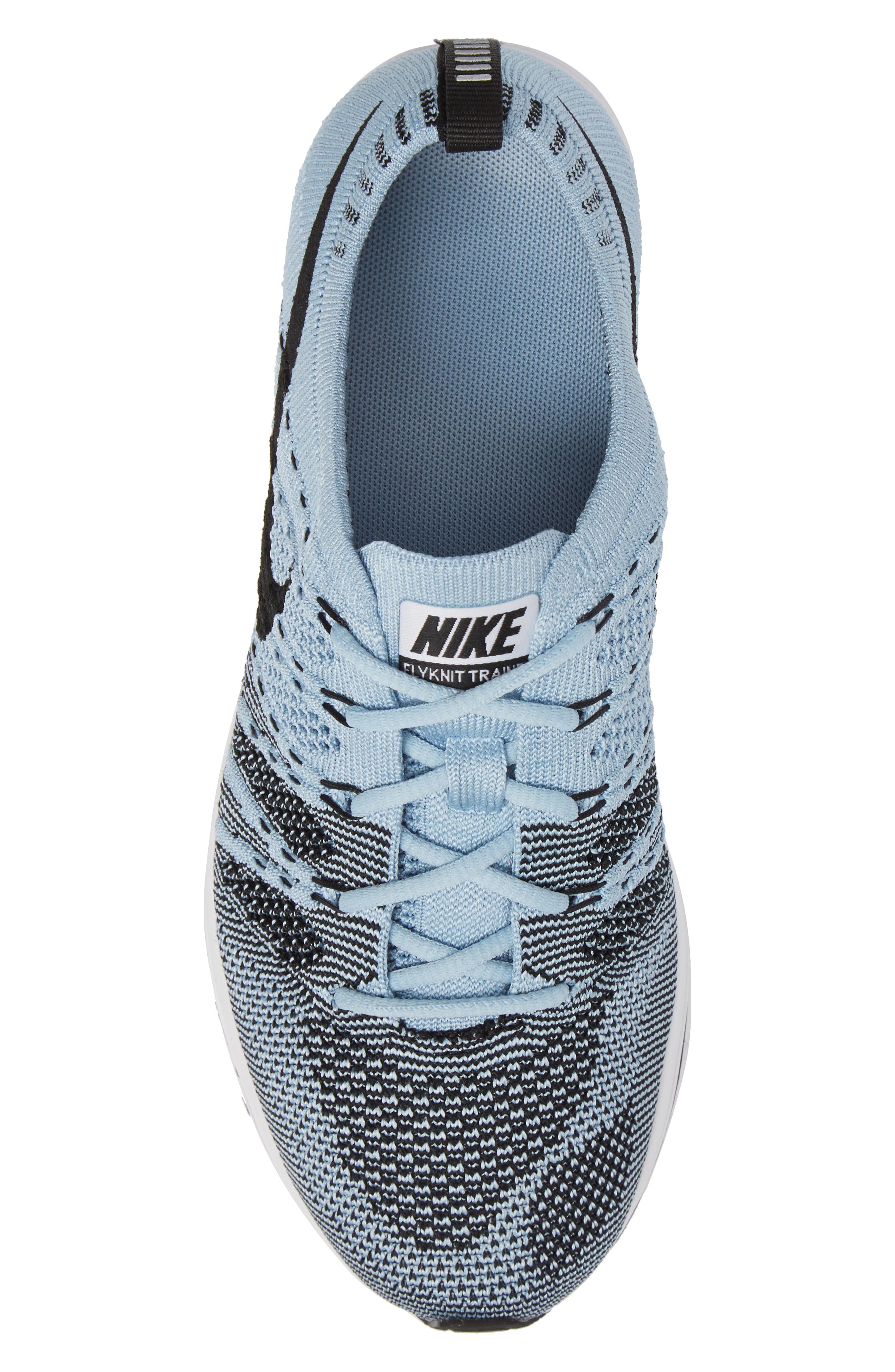 Flyknit Trainer Sneaker, Alternate, color, CIRRUS BLUE/BLACK/ WHITE