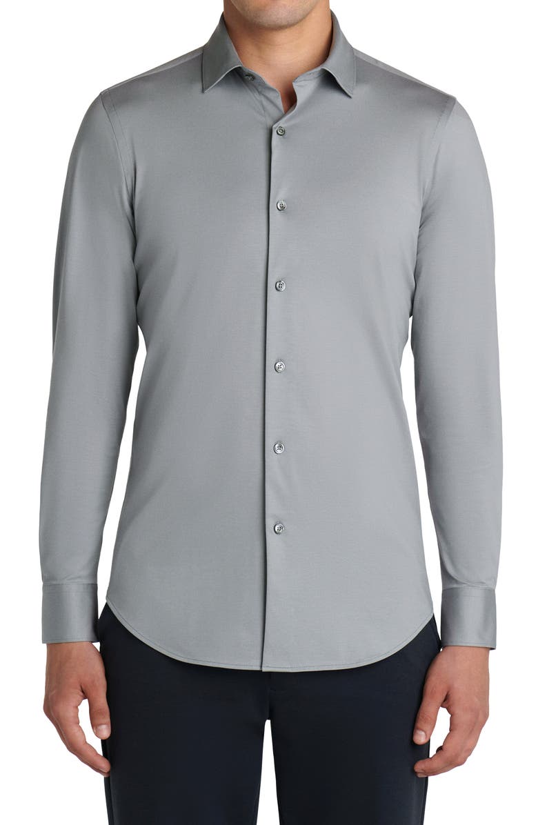Bugatchi James Long Sleeve Stretch Cotton Button-Up Shirt, Main, color,