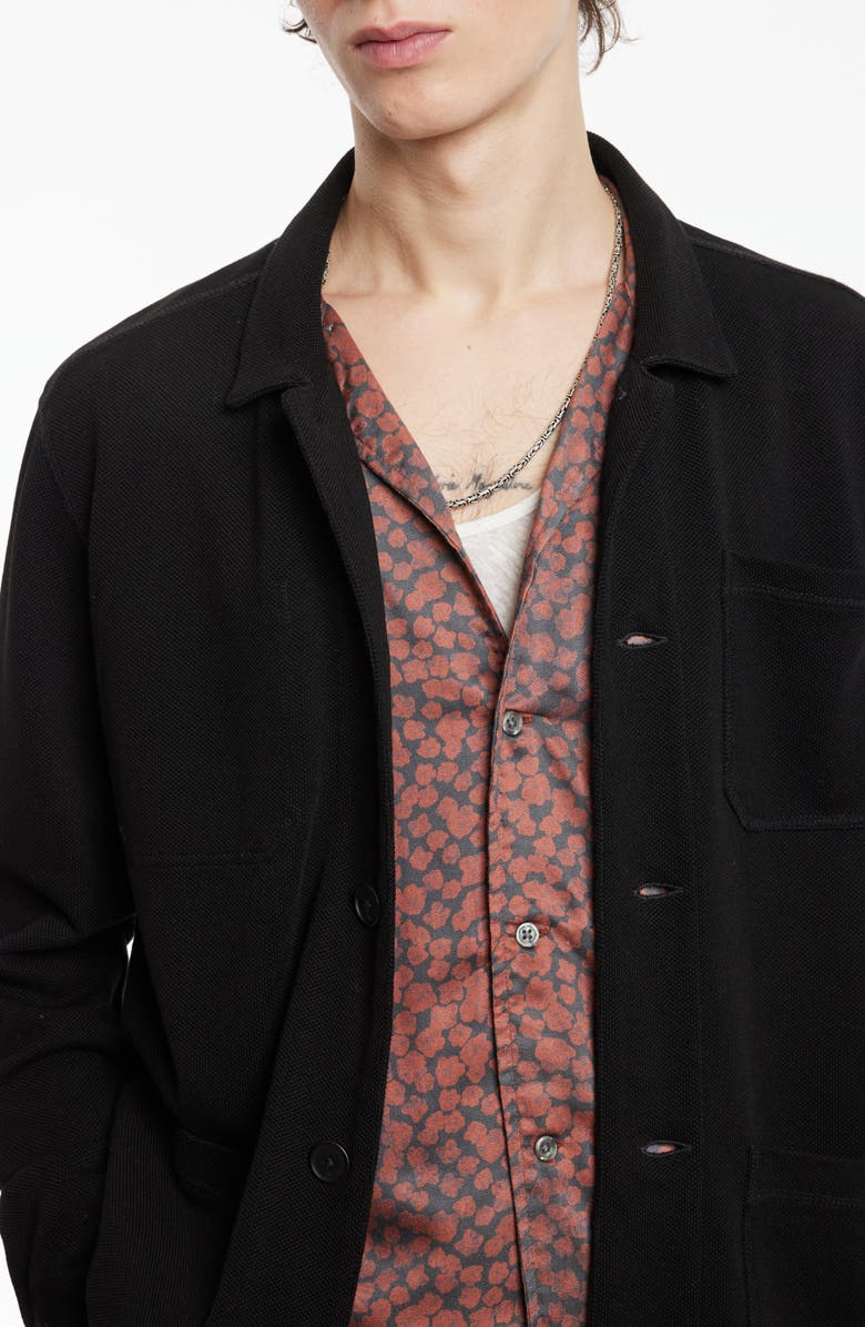 John Varvatos Kenmare Seed Stitch Cotton Chore Coat, Alternate, color, 