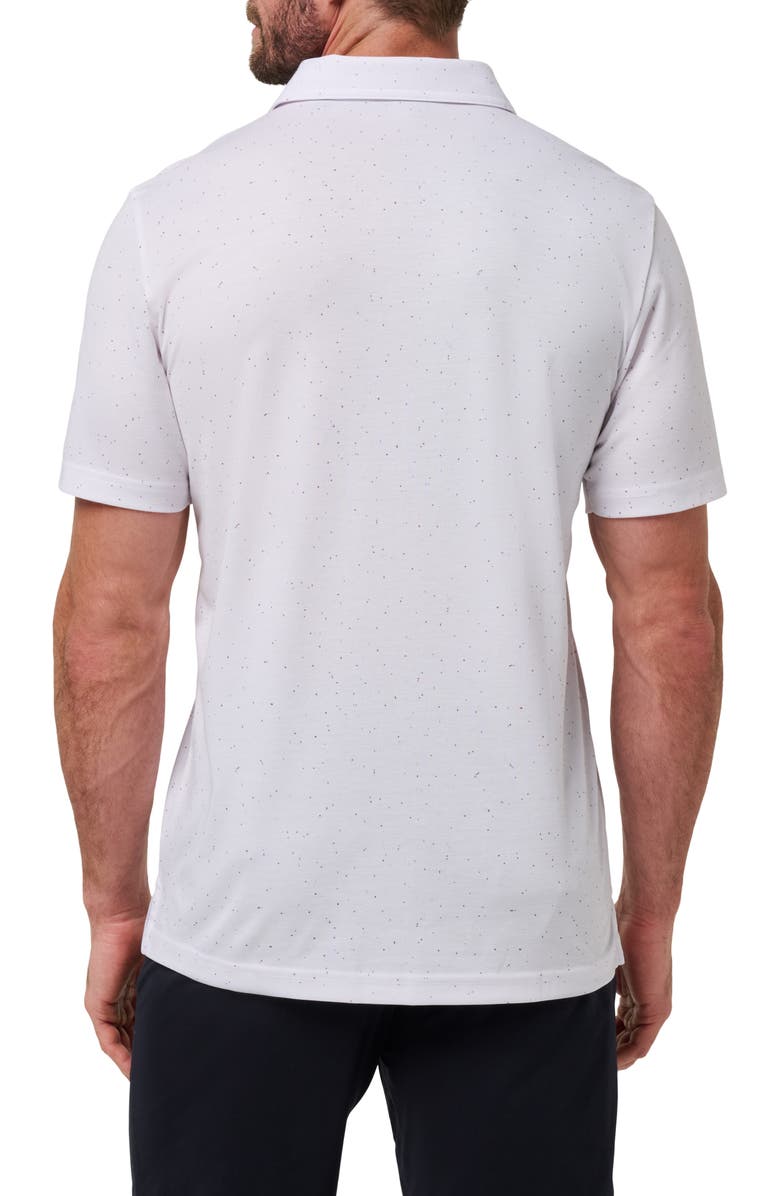 TravisMathew Special Trip Ditsy Cotton Blend Polo, Alternate, color, White