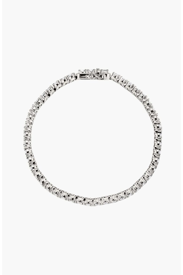 Lab Grown Sapphire Tennis Bracelet, Alternate, color, Sterling Silver