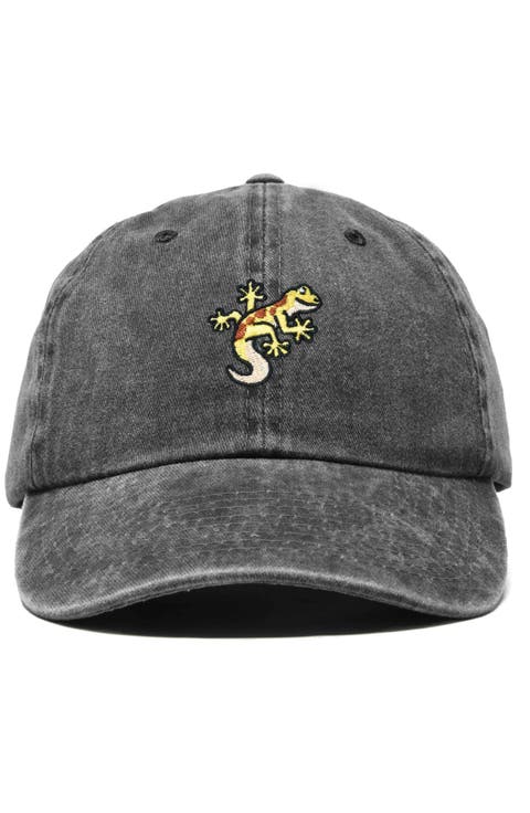 Gecko Embroidered Casual Cap
