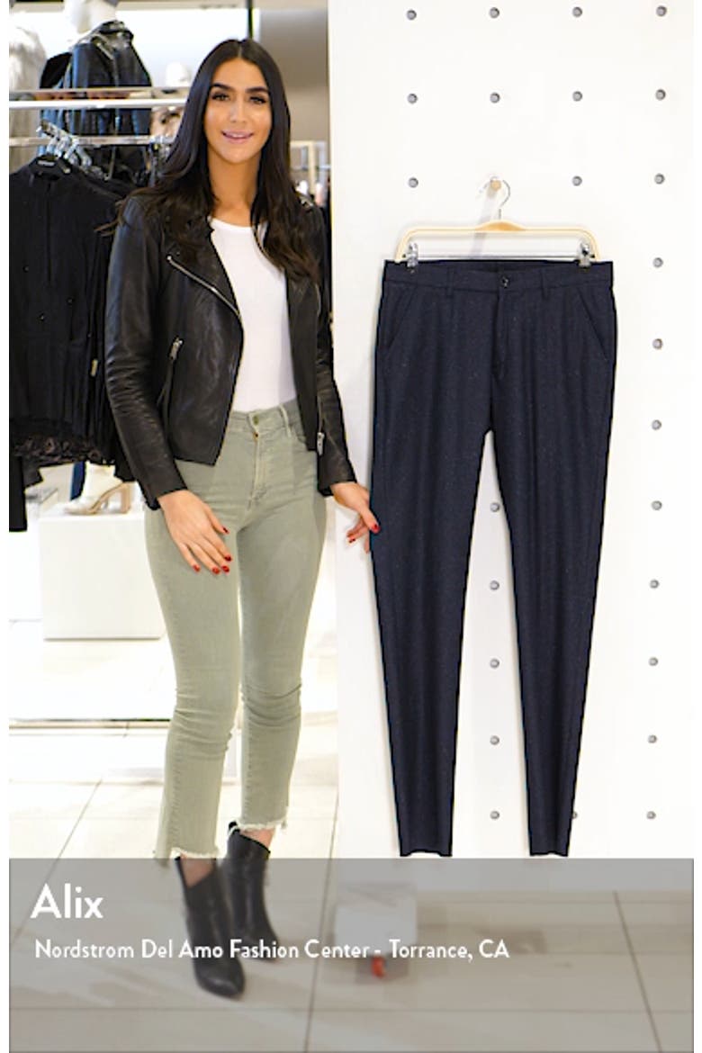 Soho Flat Front Stretch Wool Blend Dress Pants video