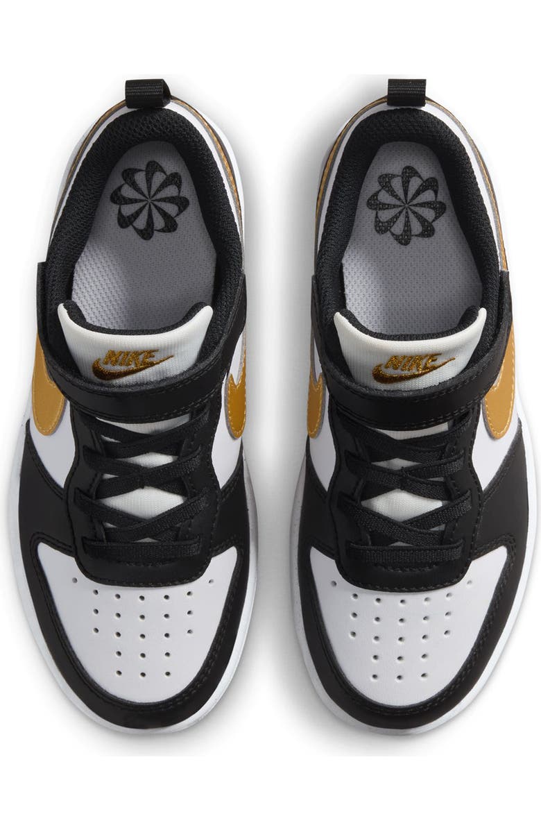 Nike Kids' Court Borough Low Recraft Sneaker, Alternate, color, Black/ Metallic Gold/ Black