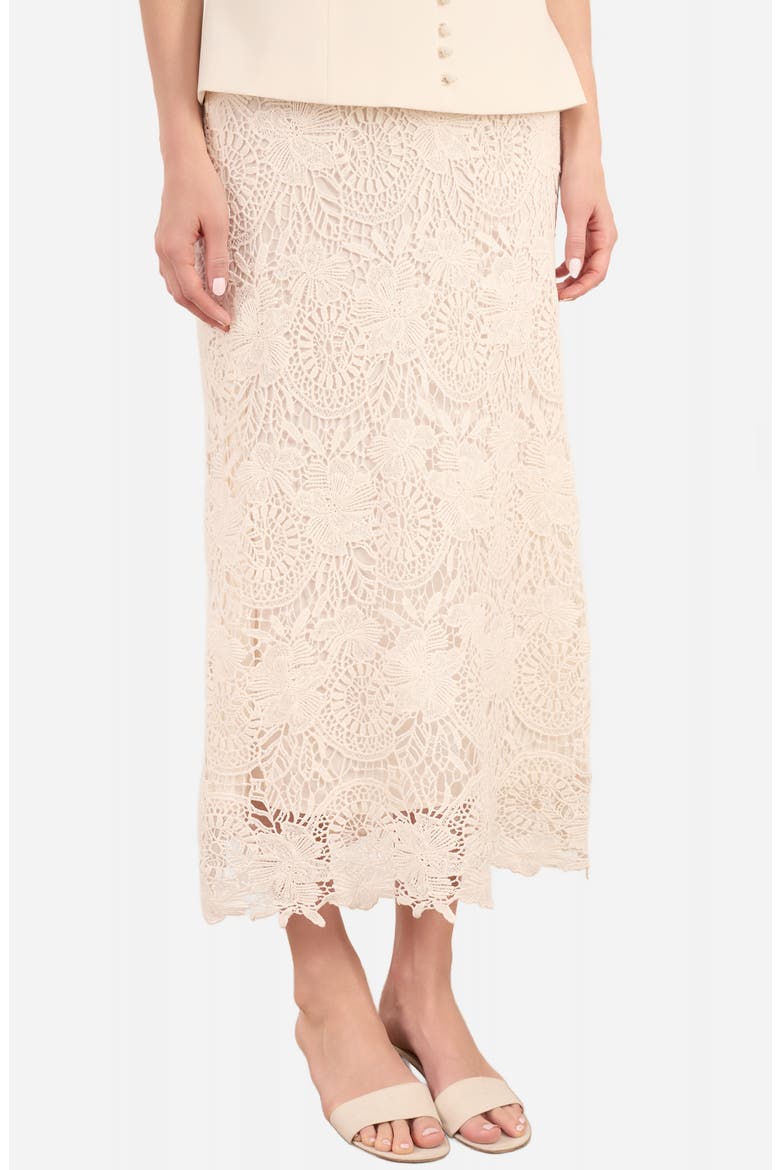 Imogene Strapless Mixed Media Dress, Alternate, color, MACADAMIA