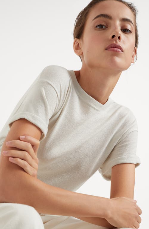 Brunello Cucinelli Cashmere And Silk Lightweight Sweater In White