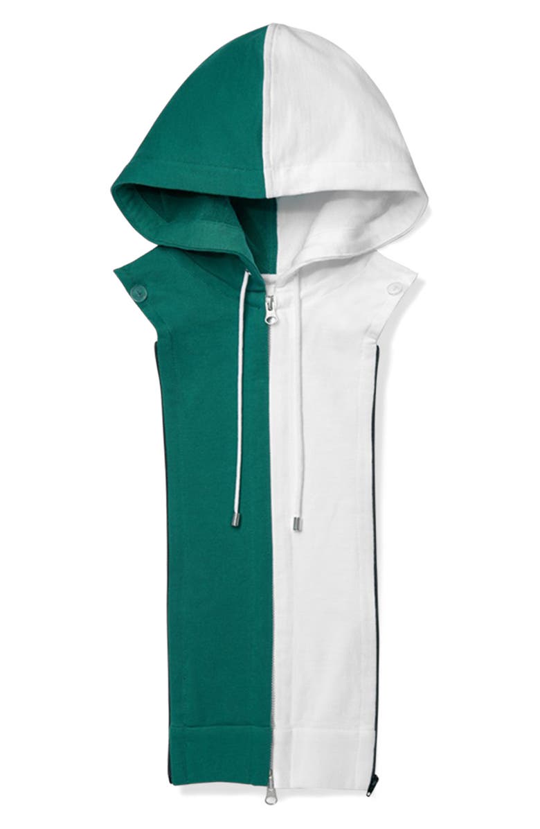 Veronica Beard x NFL Hoodie Dickey Jacket, Alternate, color, Jets - Gotham Green/ White