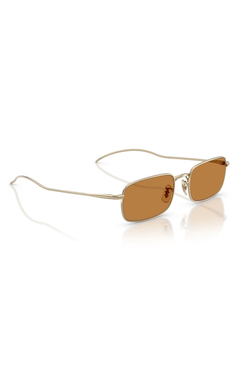 Oliver Peoples TK-14 53mm Rectangular Sunglasses, Alternate, color, Gold / Cognac