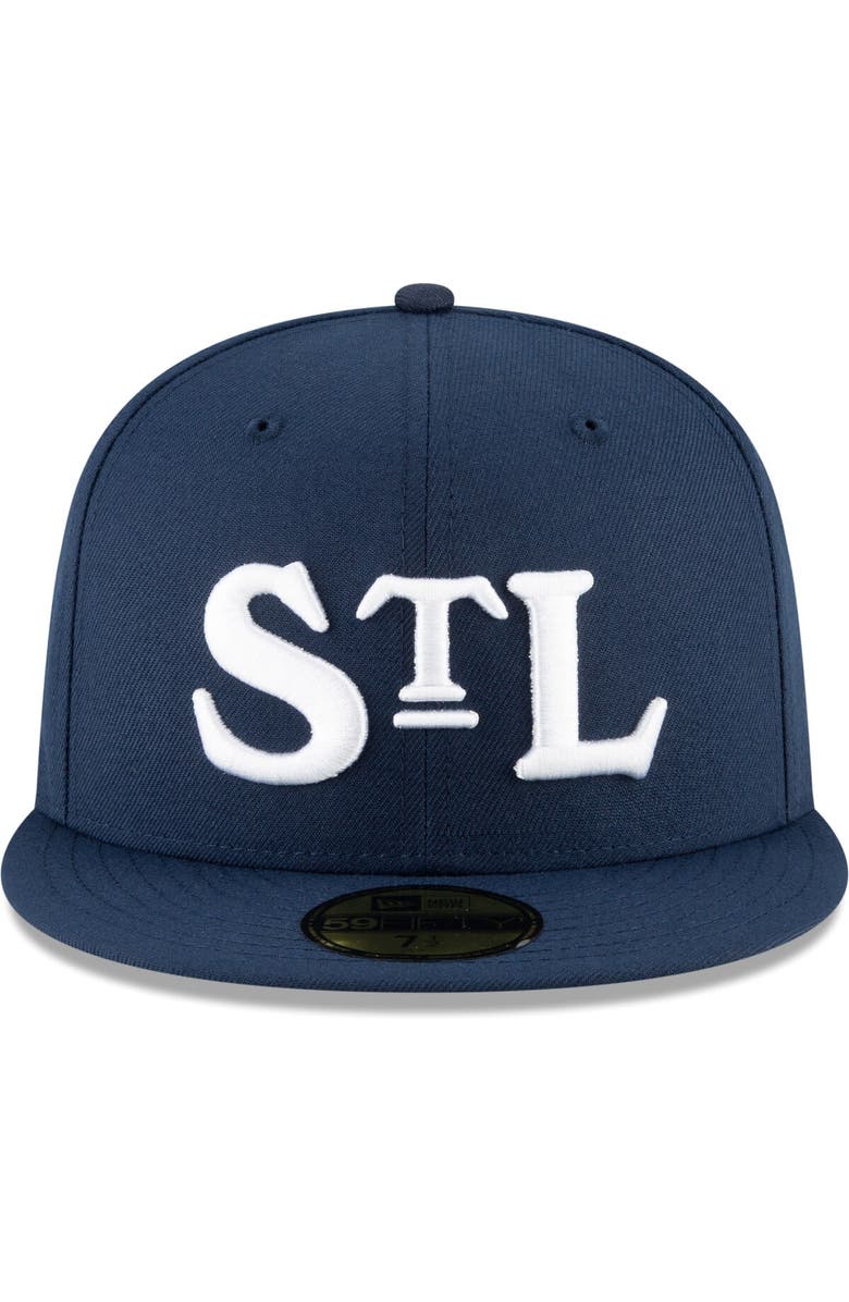 New Era Men's New Era Navy St. Louis Stars Cooperstown Collection Turn Back The Clock 59FIFTY Fitted Hat, Alternate, color, Navy