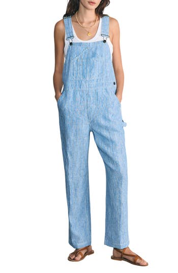 Faherty Mechanic Linen Overalls