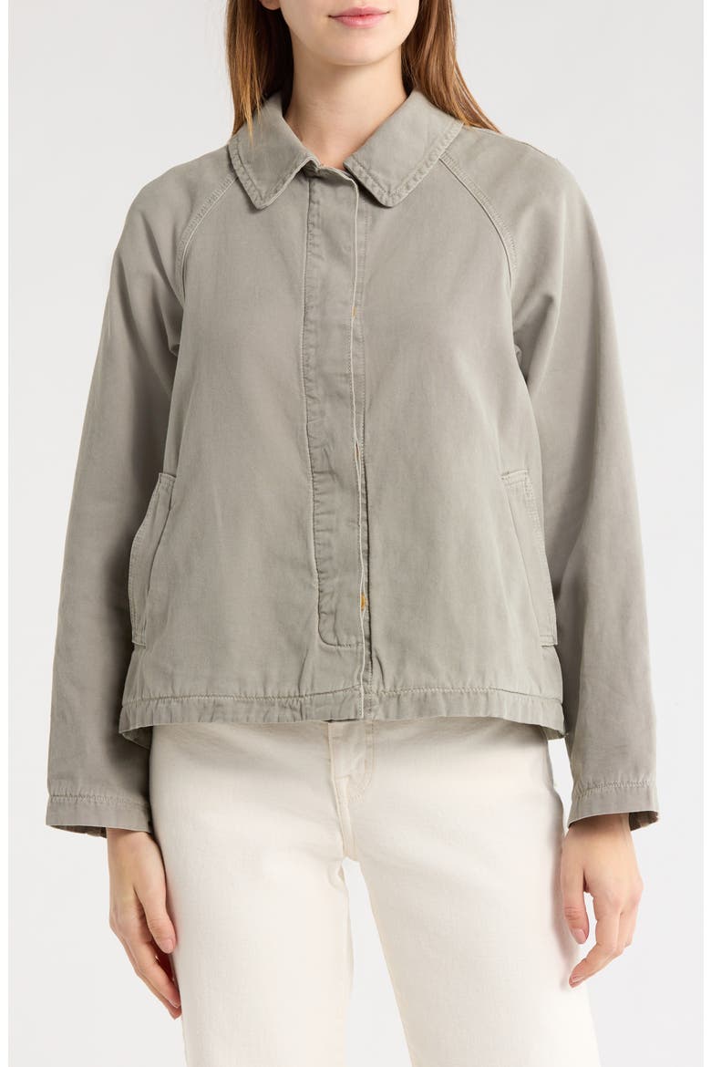Olivia Crop Cotton Jacket, Alternate, color, SHADOW