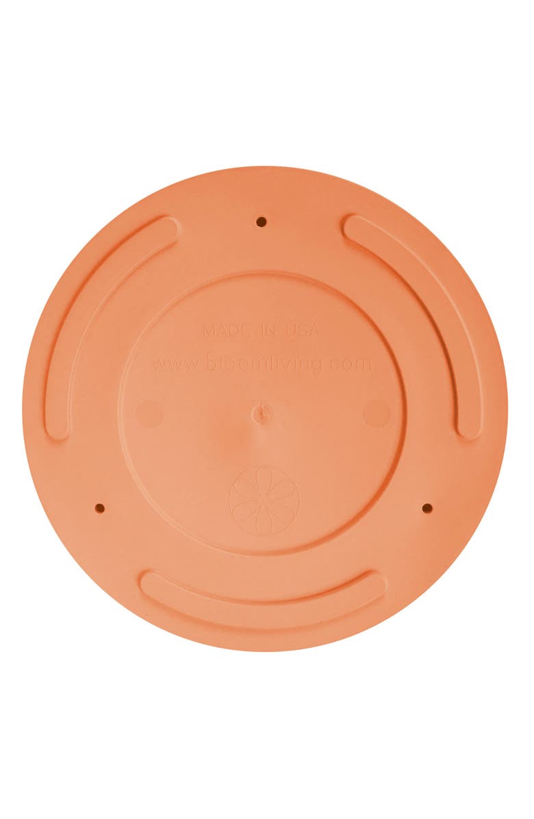 Bloem Mathers 13.1W x 11.7H Inch Round Gardening Planter with Saucer Tray, Terra Cotta, Alternate, color, Orange