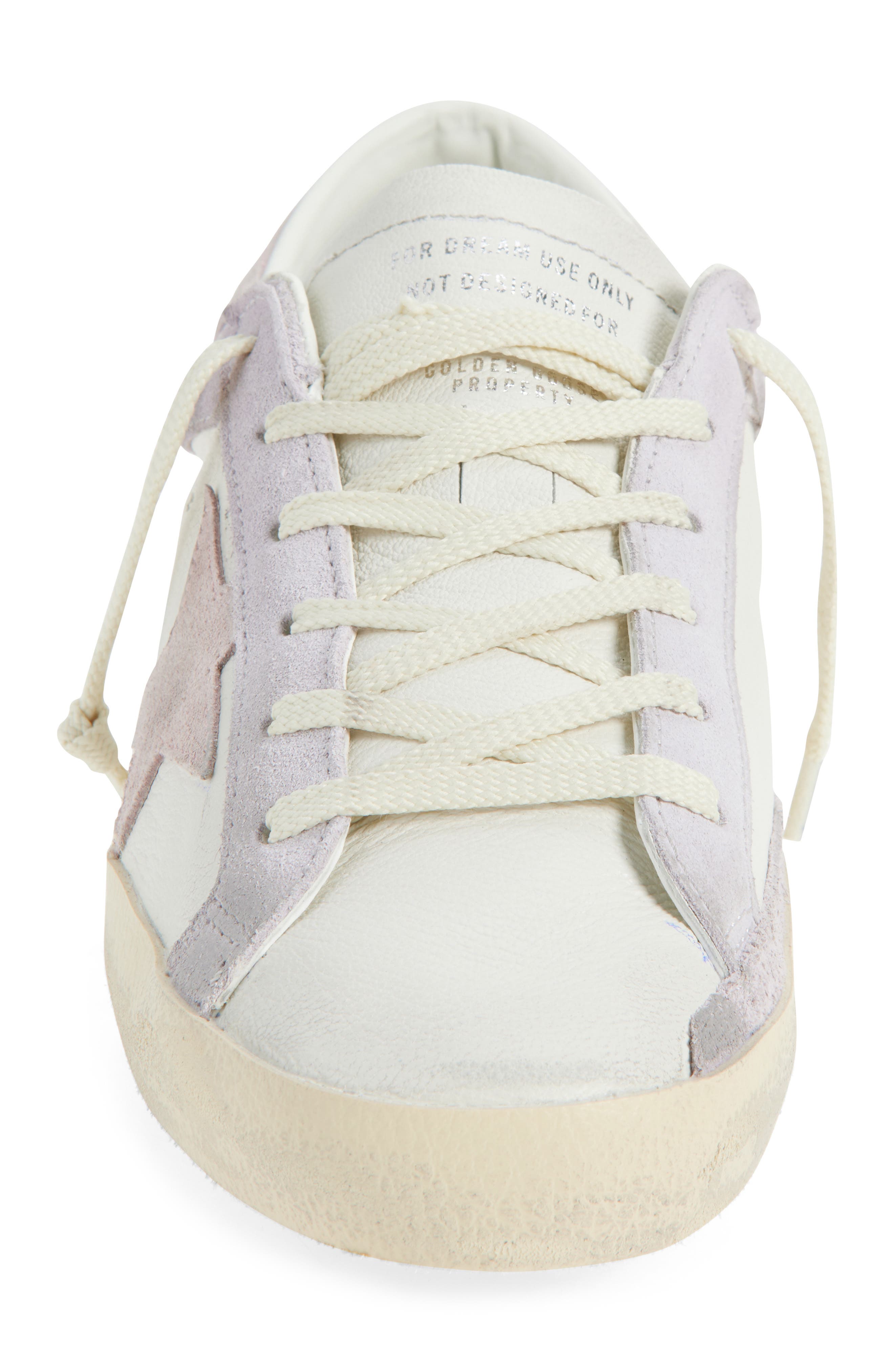 Golden Goose Super-Star Low Top Sneaker, Alternate, color, White/ Lilac/ Light Rose