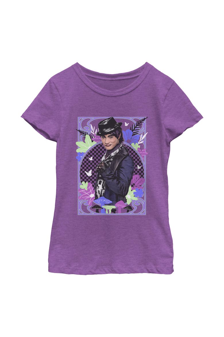Girl's Descendants Wicked Wonderland Max Framed Portrait  Graphic T-Shirt, Main, color, Purple Berry