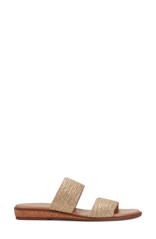 Easy Spirit Loyal Slide Sandal In Metallic Gold