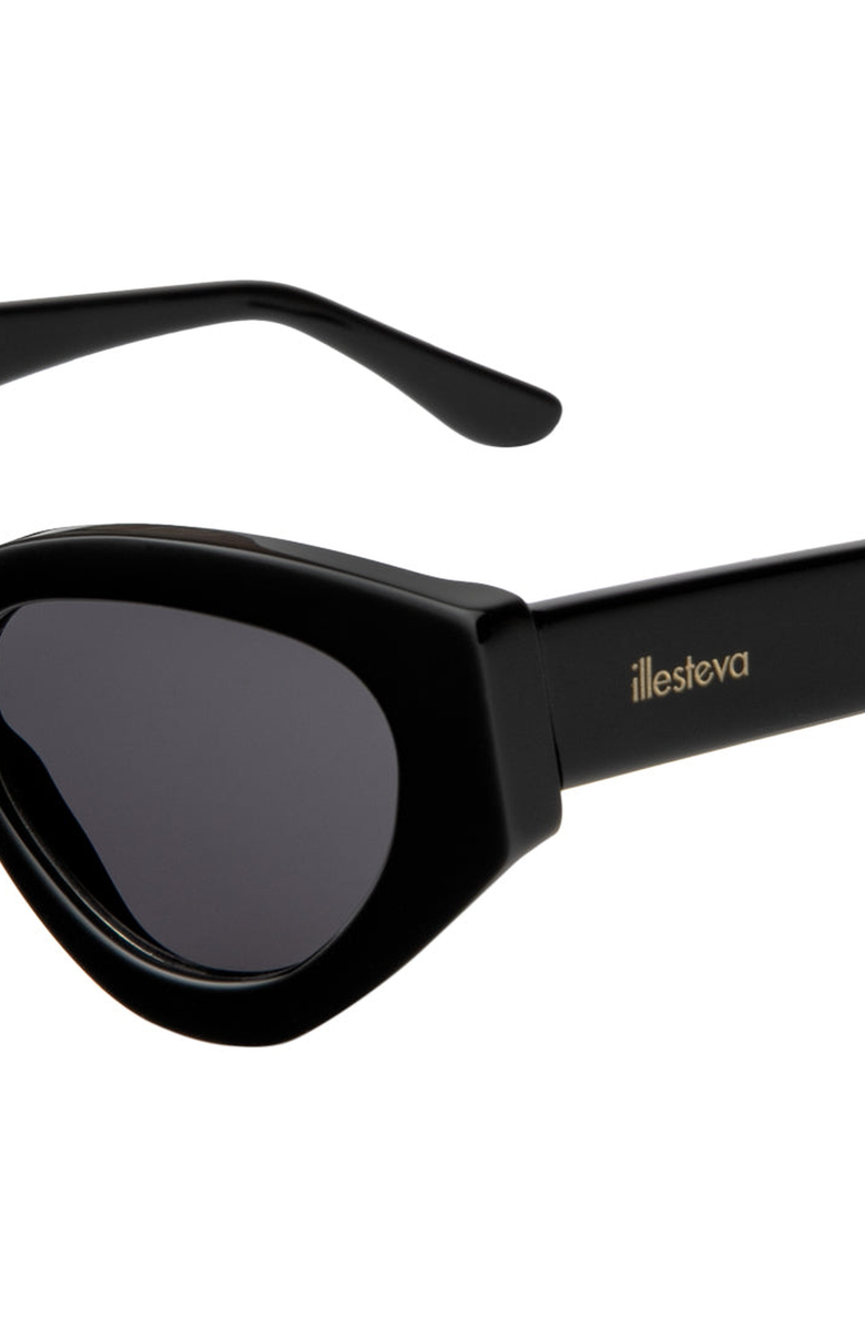 Illesteva Mary Lou Sunglasses, Alternate, color, Black / Grey