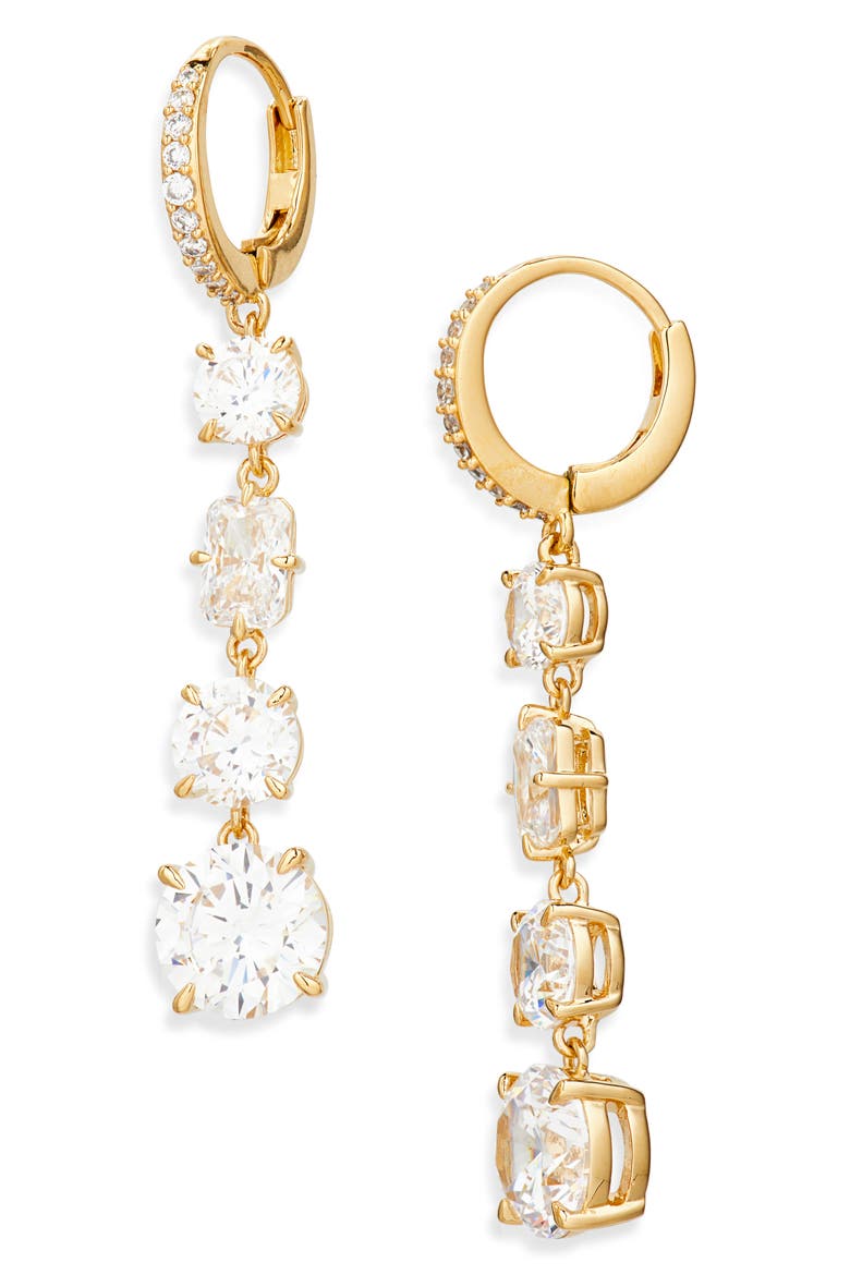 Stellar Linear Drop Earrings, Main, color, GOLD