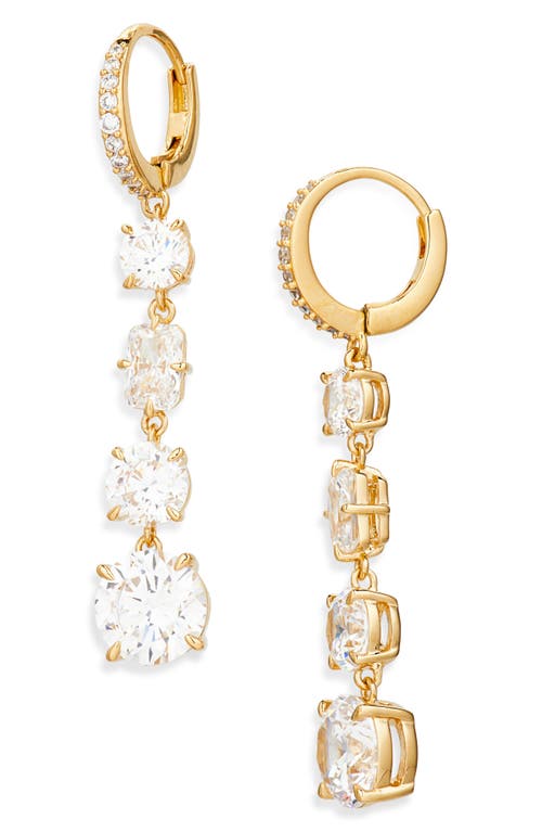 Nadri Stellar Linear Drop Earrings In Gold