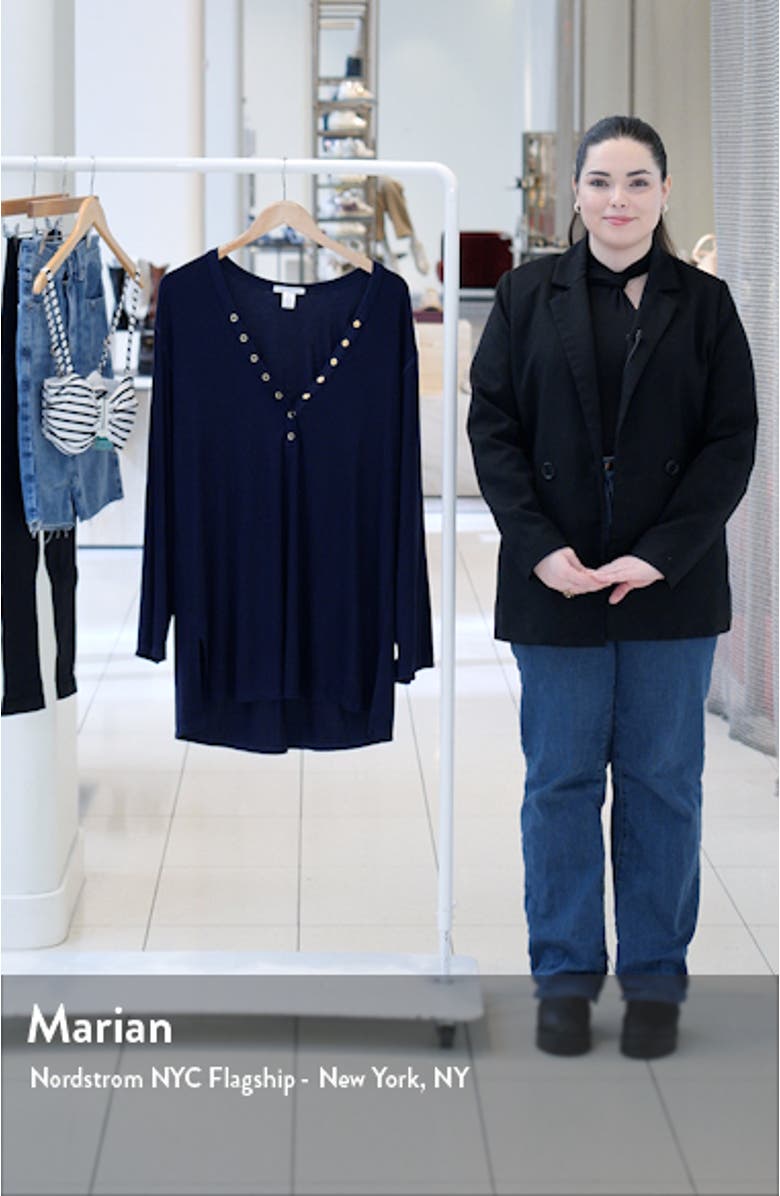 Amy Long Sleeve Cover-Up Tunic, sales video thumbnail