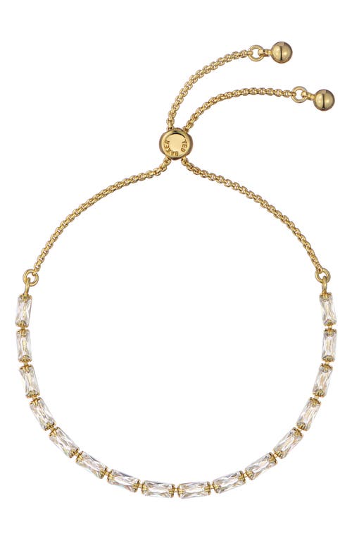Ted Baker Isela Cubic Zirconia Baguette Bracelet In Gold Tone/clear Crystal