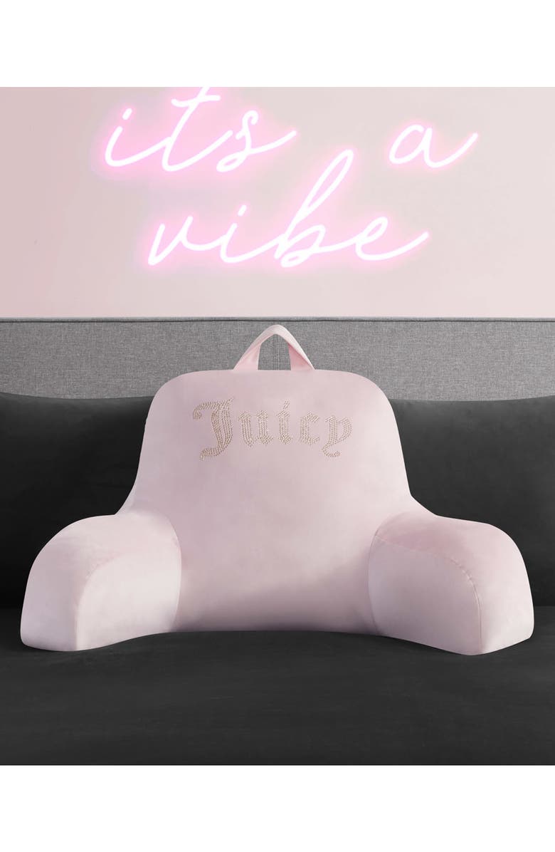 Juicy Couture Backrest Pillow, Alternate, color, Light Pink