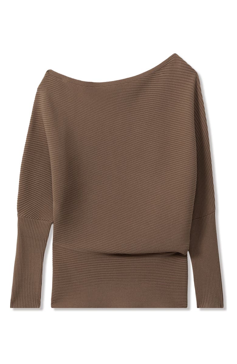 Reiss Lorna One-Shoulder Rib Knit Top, Alternate, color,