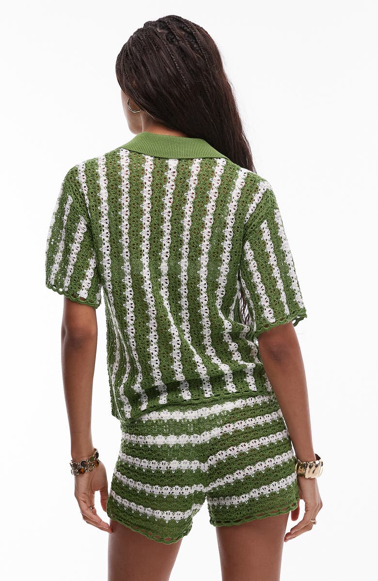 Topshop Stitchy Stripe Sweater, Alternate, color,