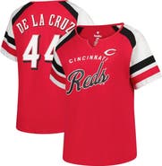PROFILE Women's Profile Elly De La Cruz Red Cincinnati Reds Plus Size Name & Number Raglan T-Shirt