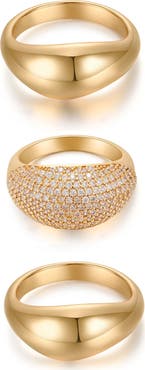 Ettika Timeless Glamour Set of 3 Rings