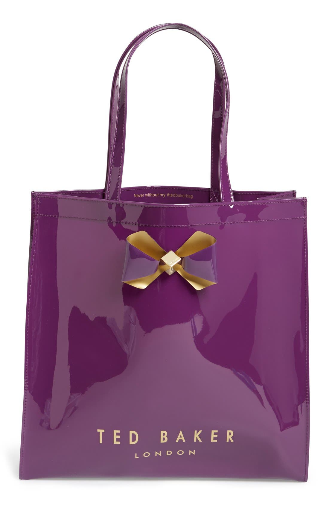 'Large Plain Bow Icon' Tote, Main, color, LIGHT PURPLE