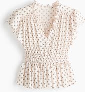 H&M Flutter-sleeved Peplum Blouse