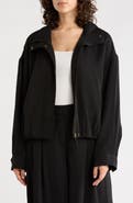 MAX STUDIO Bubble Hem Bomber Jacket